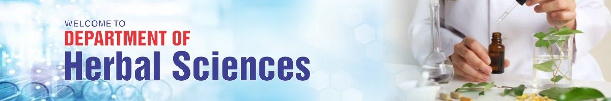 Department of Herbal Sciences Banner